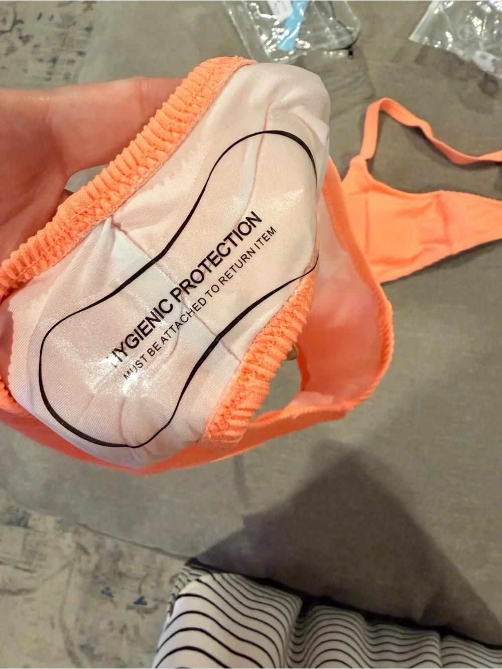 POPVIL Neon Orange Ribbed High-Waist Bikini Set